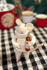 NIA - Holiday Ornament / Felt Mouse, Sommelier
