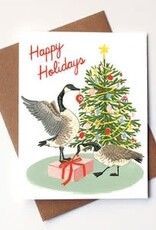 Kat Frick Miller - Holiday Card / Christmas Canadian Geese, 4.25 x 5.5"