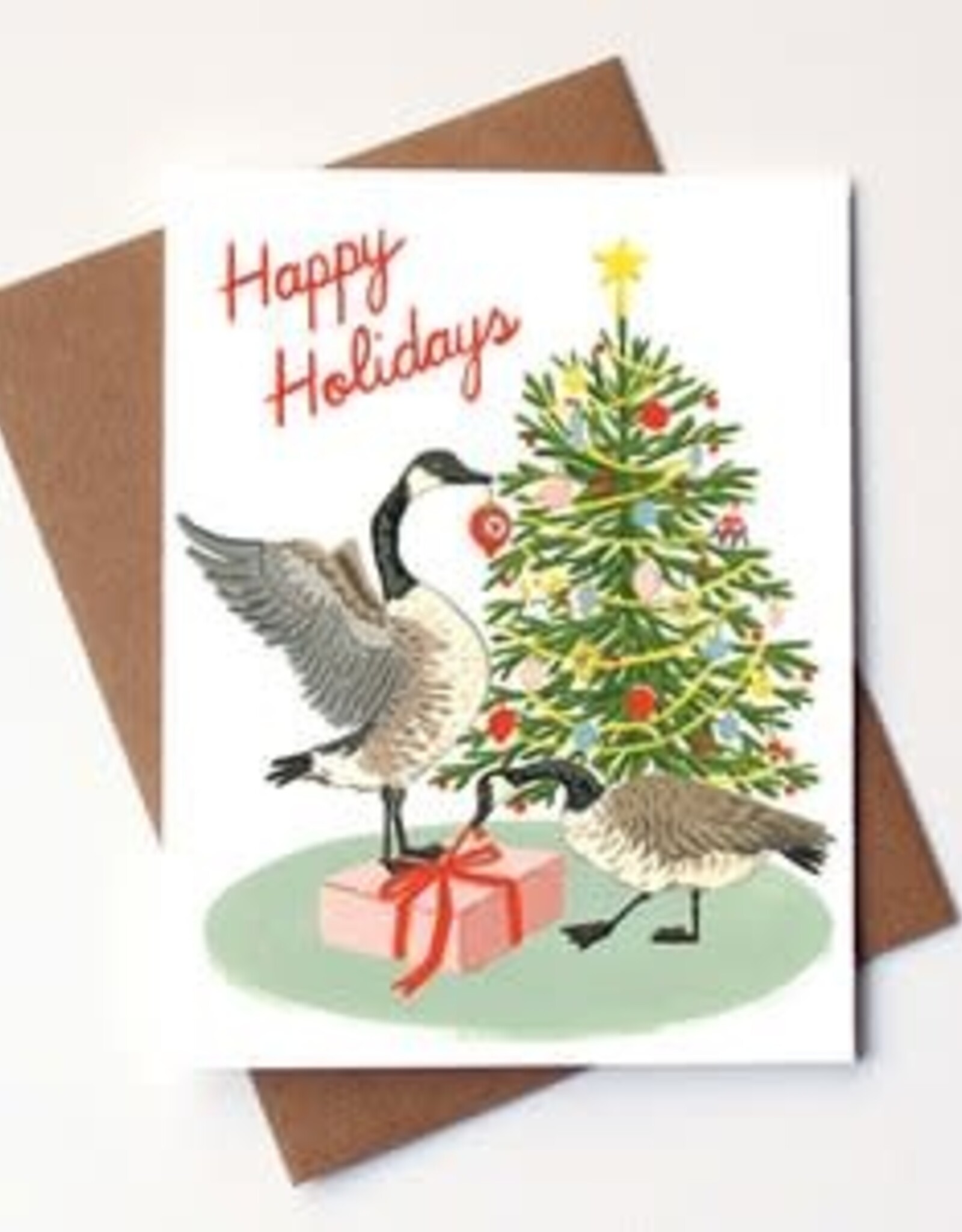 Kat Frick Miller - Holiday Card / Christmas Canadian Geese, 4.25 x 5.5"