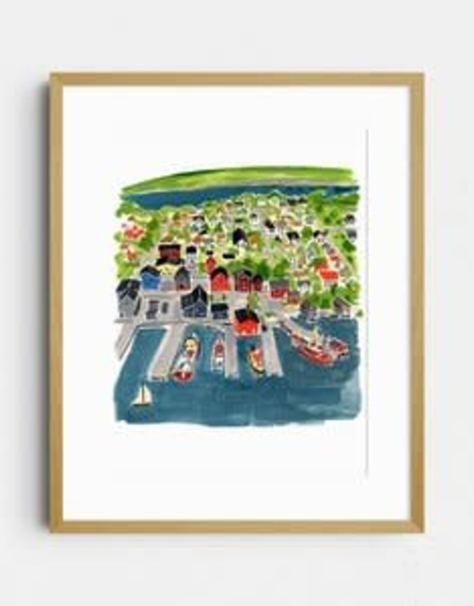Kat Frick Miller - Art Print, Town of Lunenburg, 8 x 10"