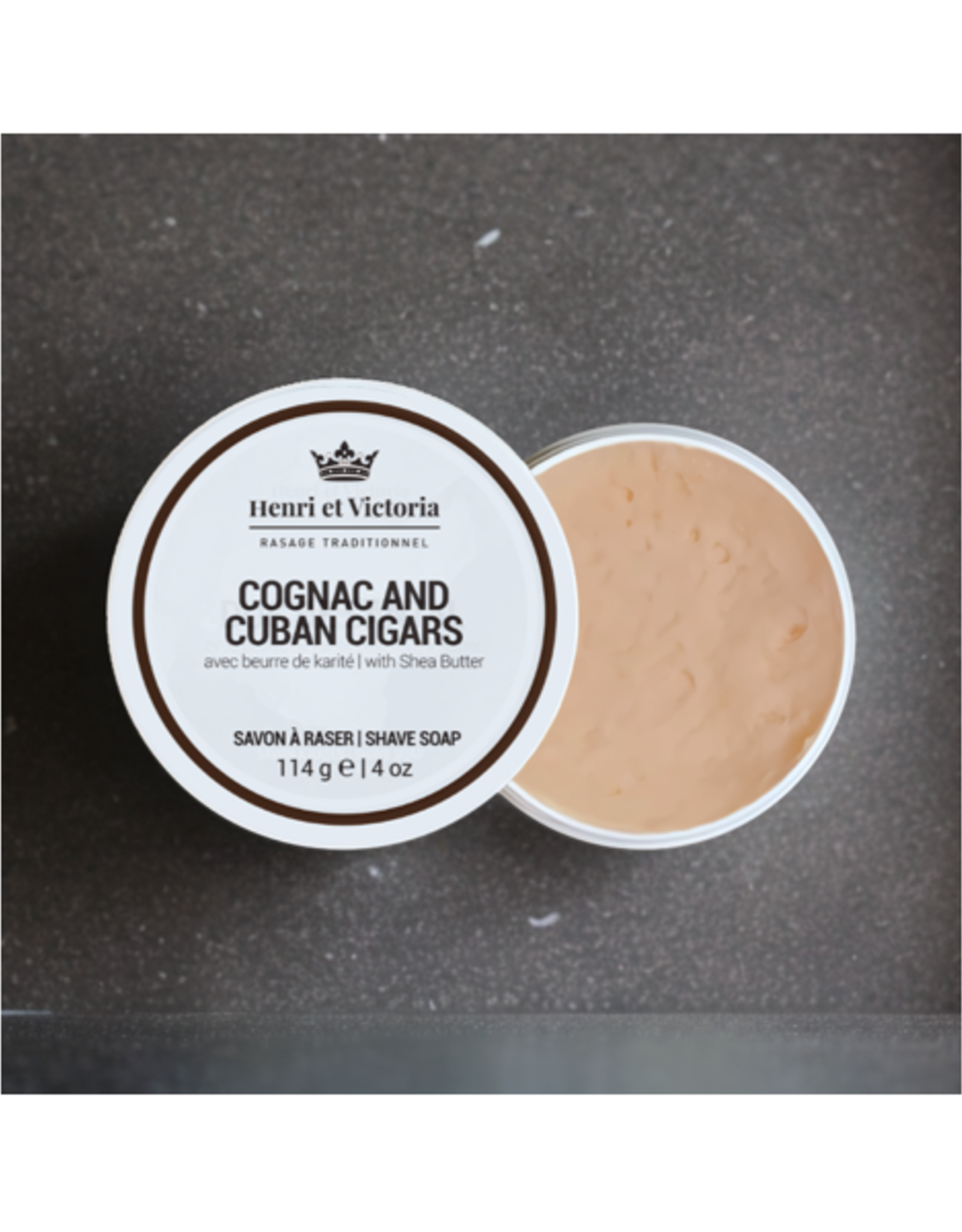 Shaving Soap - Henri et Victoria, Cognac & Cuban Cigars