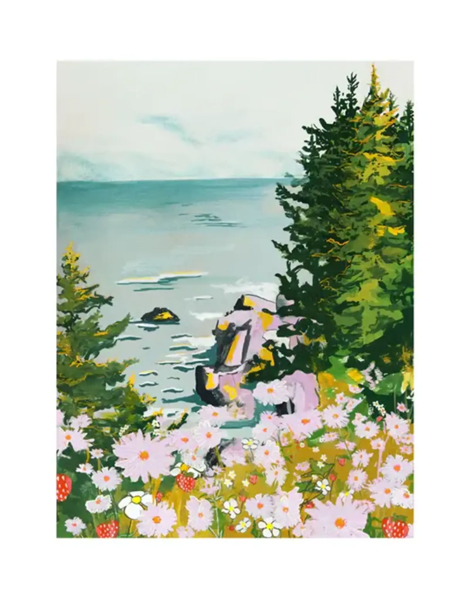 Lizz Miles - Print / Blackbrook Wild Strawberries, 8.5 x 11"