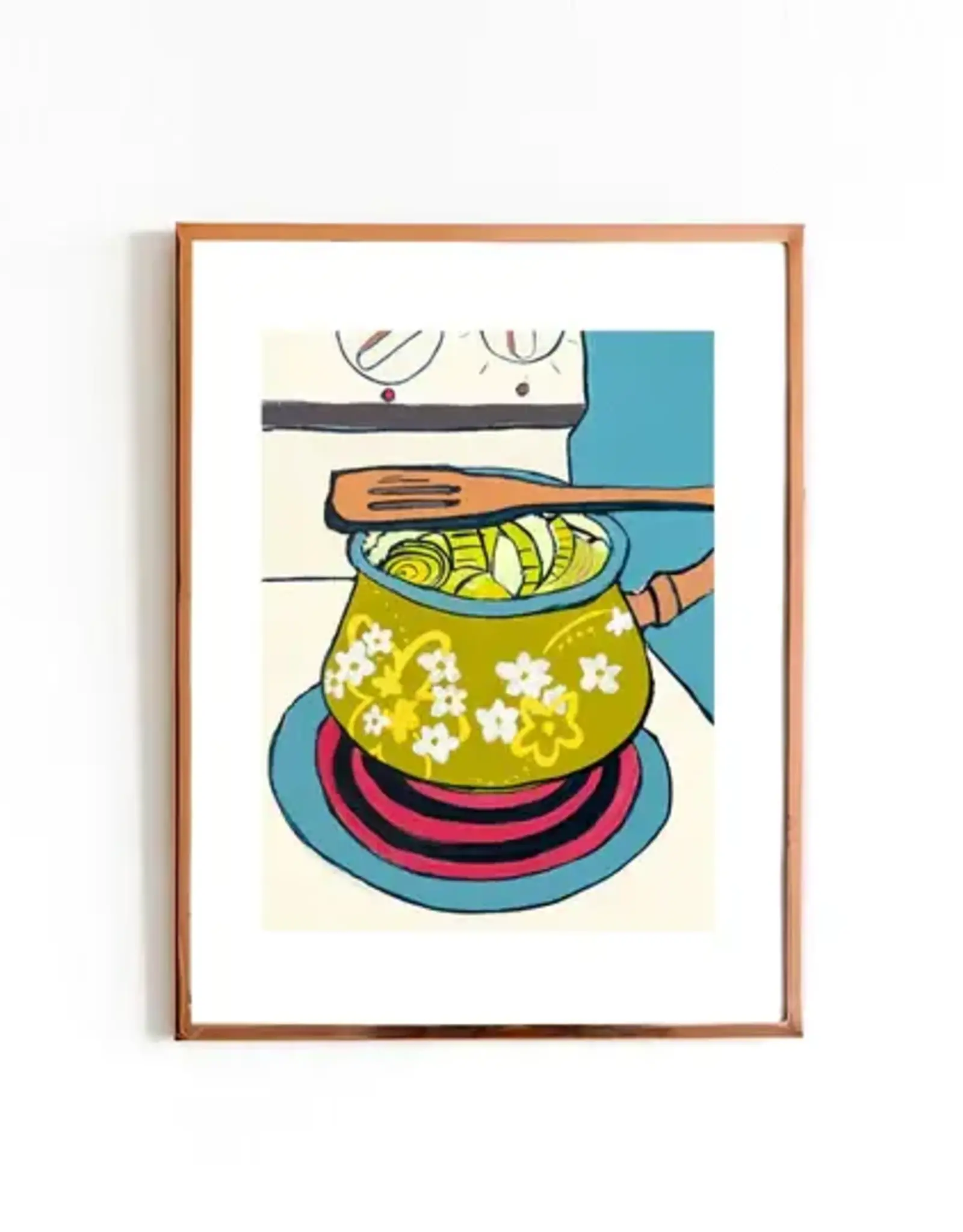 Lizz Miles - Print / Pot of Leeks, 8.5 x 11"