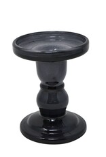 NIA - Candle Holder / Black Glass