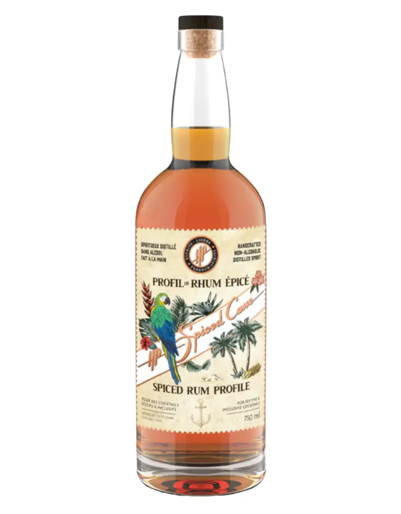 Zero Proof HP Spiced Cane / Non-Alcoholic Rum, 750ml