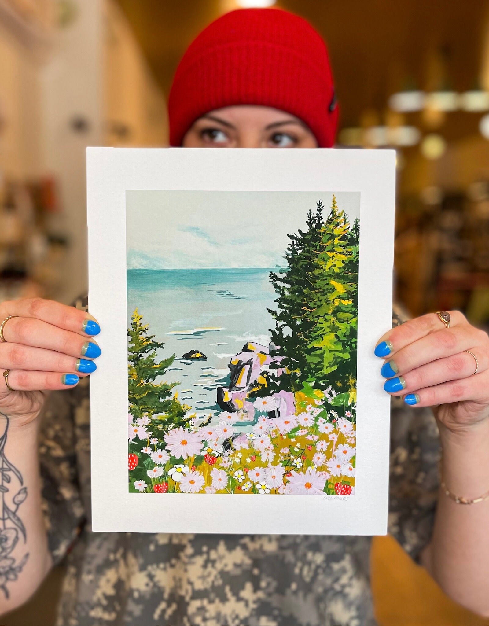 Lizz Miles - Print / Blackbrook Wild Strawberries, 8.5 x 11"