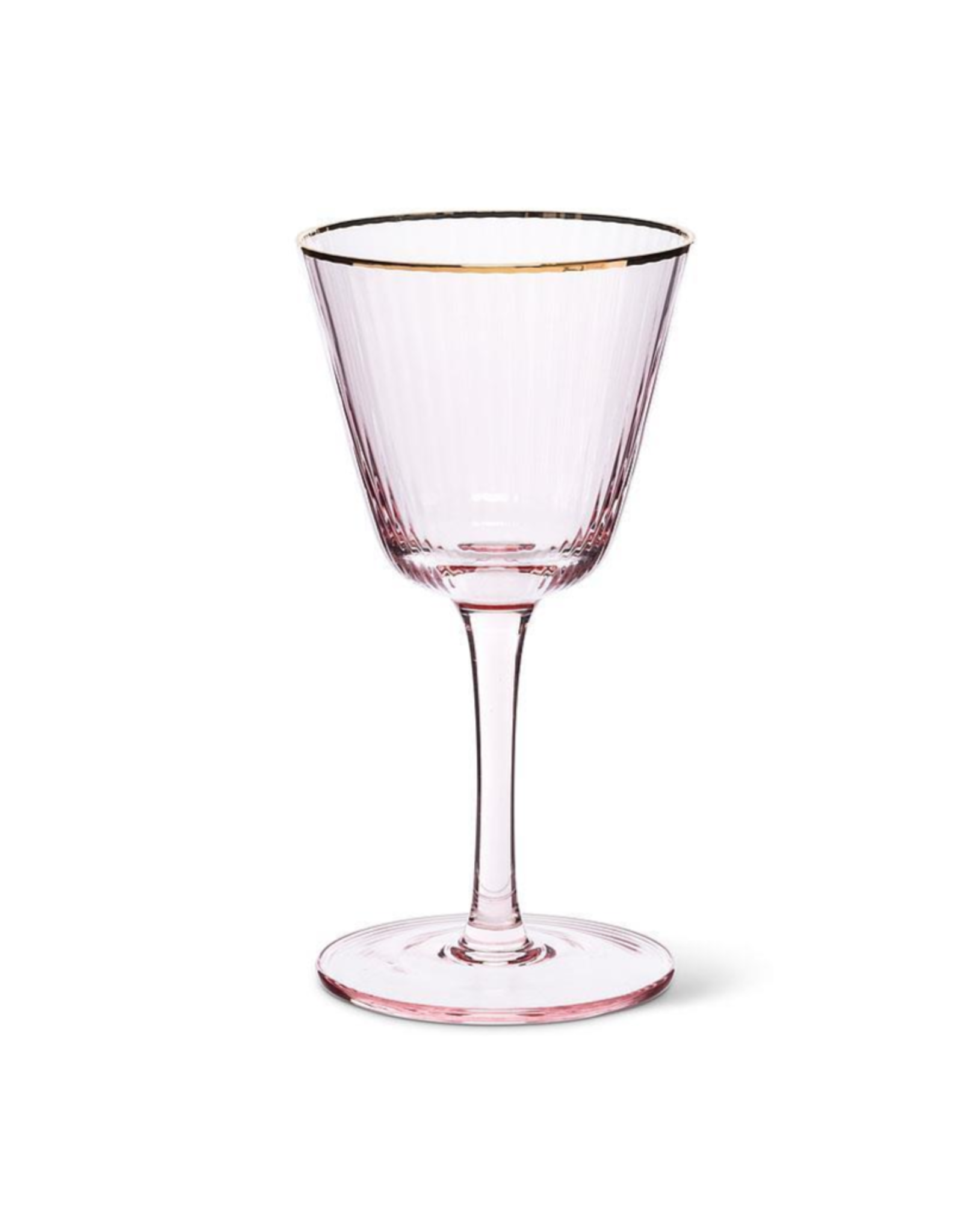 ATT - Cocktail Glass / Rose with Gold Rim, 6oz