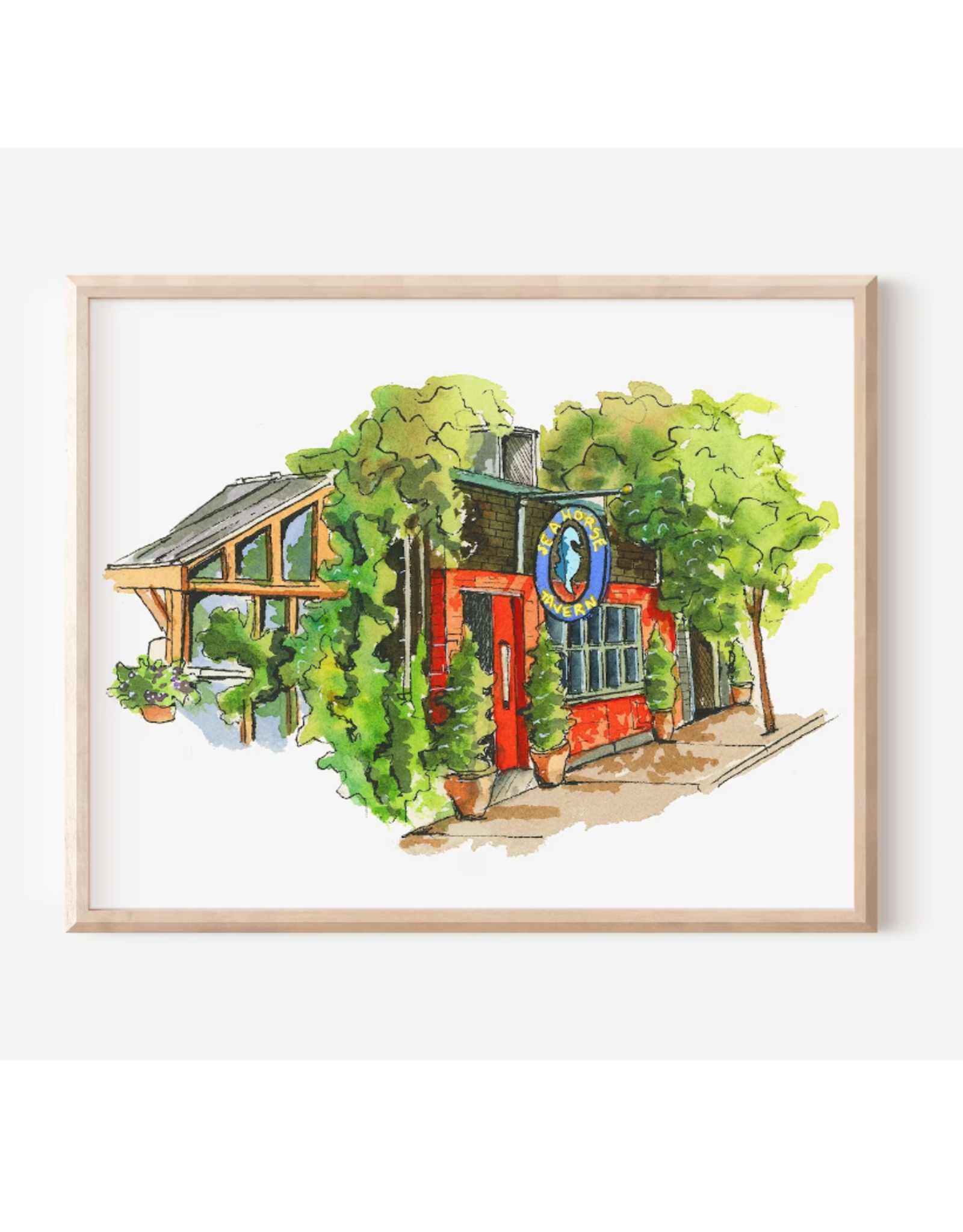 Janna Wilton - Art Print / The Seahorse, 8 x 10"