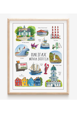 Janna Wilton - Art Print / Halifax Landmarks, 11 x 14"