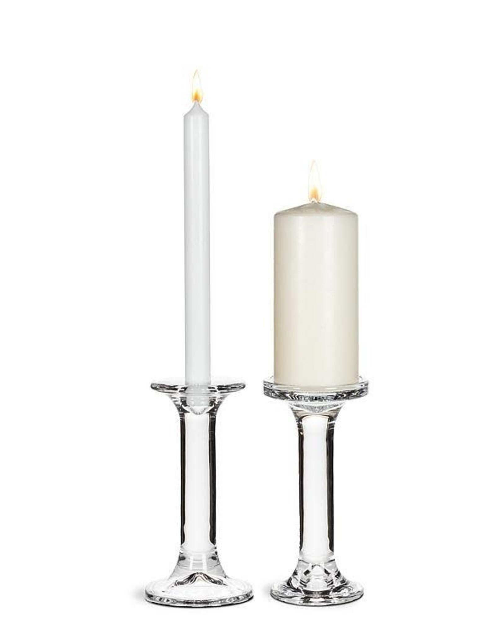 Taper & Pillar Candle Holder - Glass, Medium