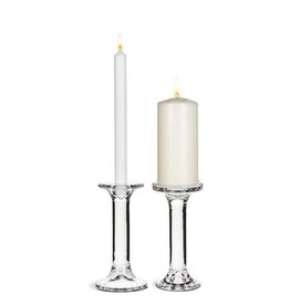 ATT - Taper or Pillar Candle Holder / Glass, Medium
