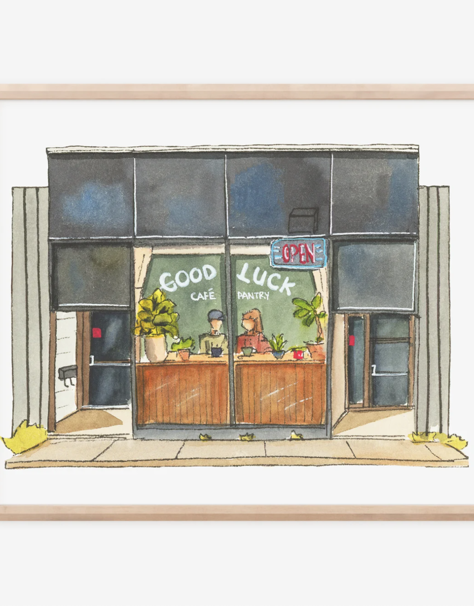 Janna Wilton - Art Print / Cafe Good Luck, 8 x 10"