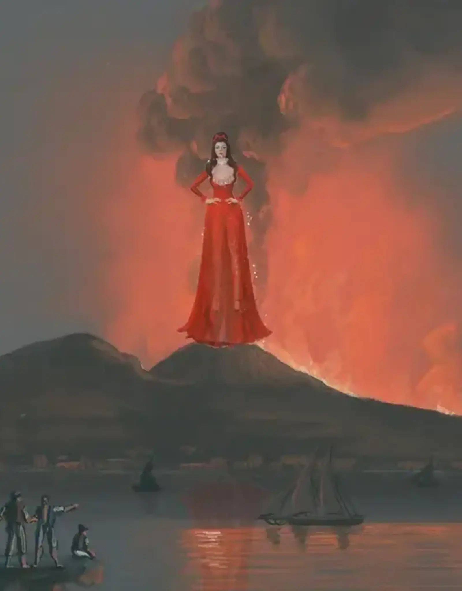 Janet Hill - Art Print, Volcano Vanda, 12 x 12"