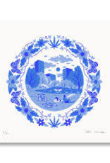 Midnight Oil - Print / Summer in the Park Delftware, 8 x 8"
