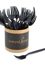 Small Fork - Black, Set of 12