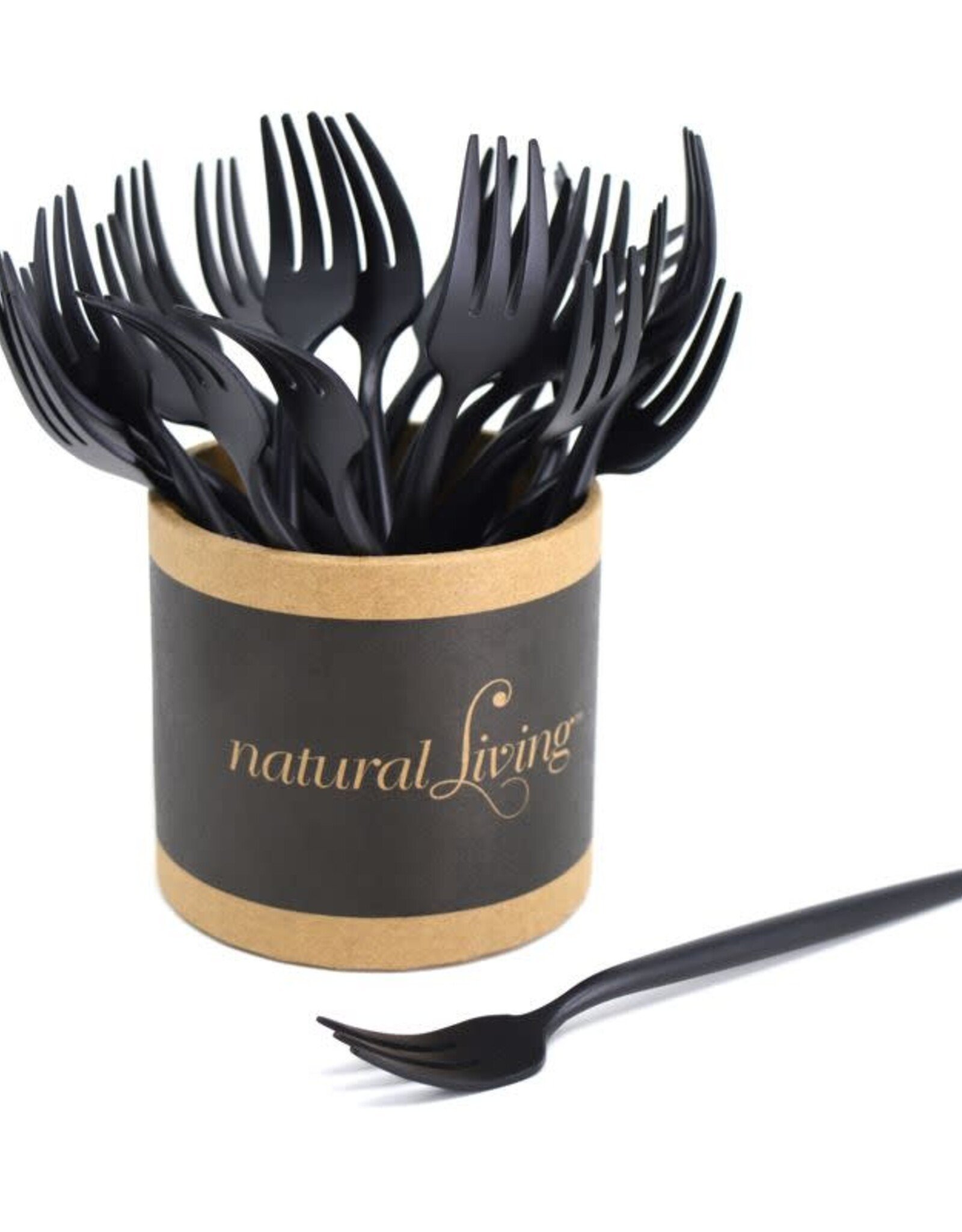 Small Fork - Black, Set of 12