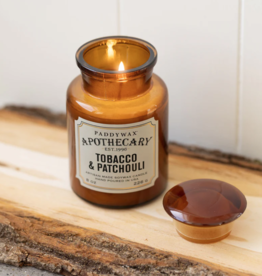 PAX - Soy Candle / Tobacco & Patchouli, Amber Glass, 8oz