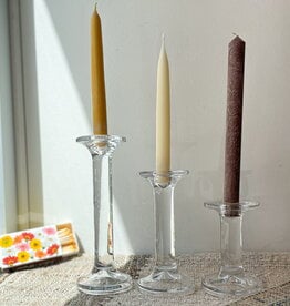 Candle Holder - Taper or Pillar, Glass, Small