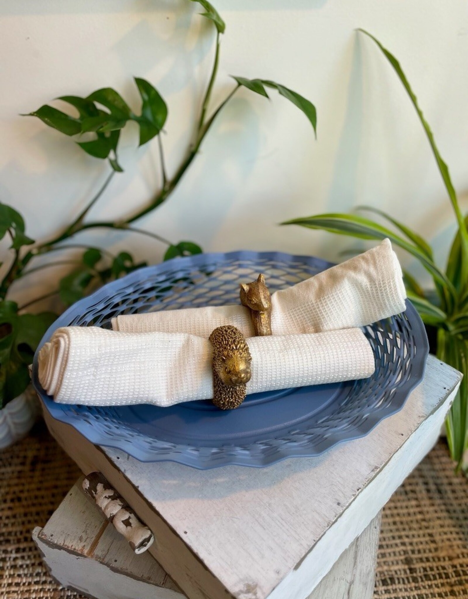 Food Basket - Enamel, French Blue