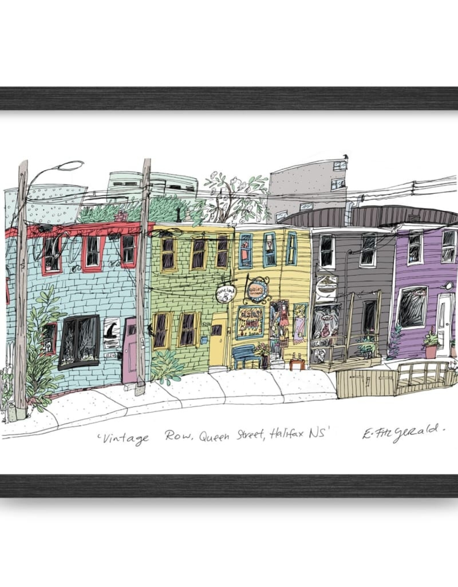 Art Print - Emma Fitzgerald, Vintage Row, 8.5 x 11"