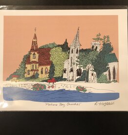Emma Fitzgerald - Art Print, Mahone Bay Churches, 8.5 x 11"