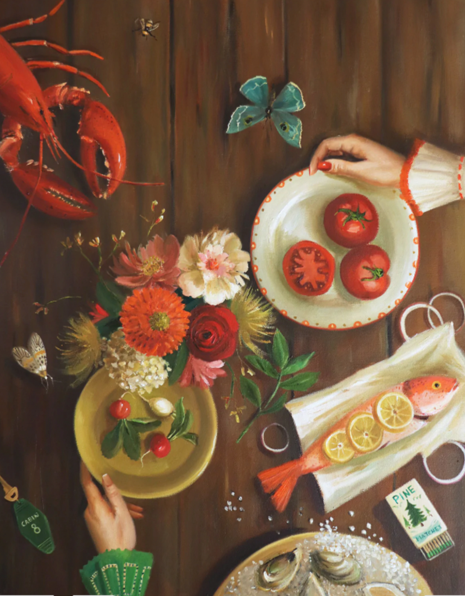 Janet Hill - Art Print / Summer Without a Screen Door, 11 x 14"