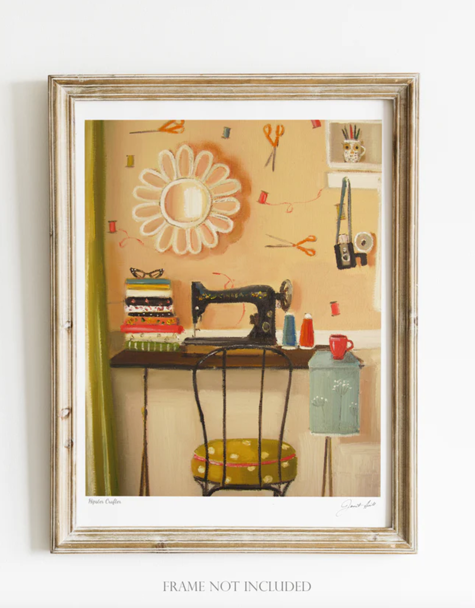 Janet Hill - Art Print / Hipster Crafter, 8.5 x 11"