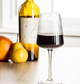 Wine Glass - Ribbed Clear