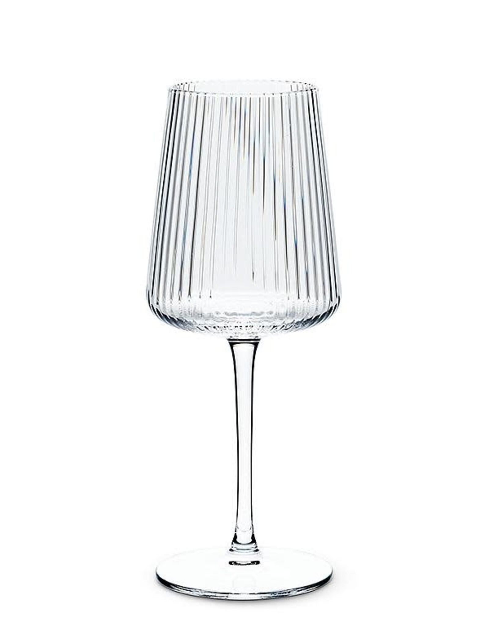 Wine Glass - Ribbed Clear