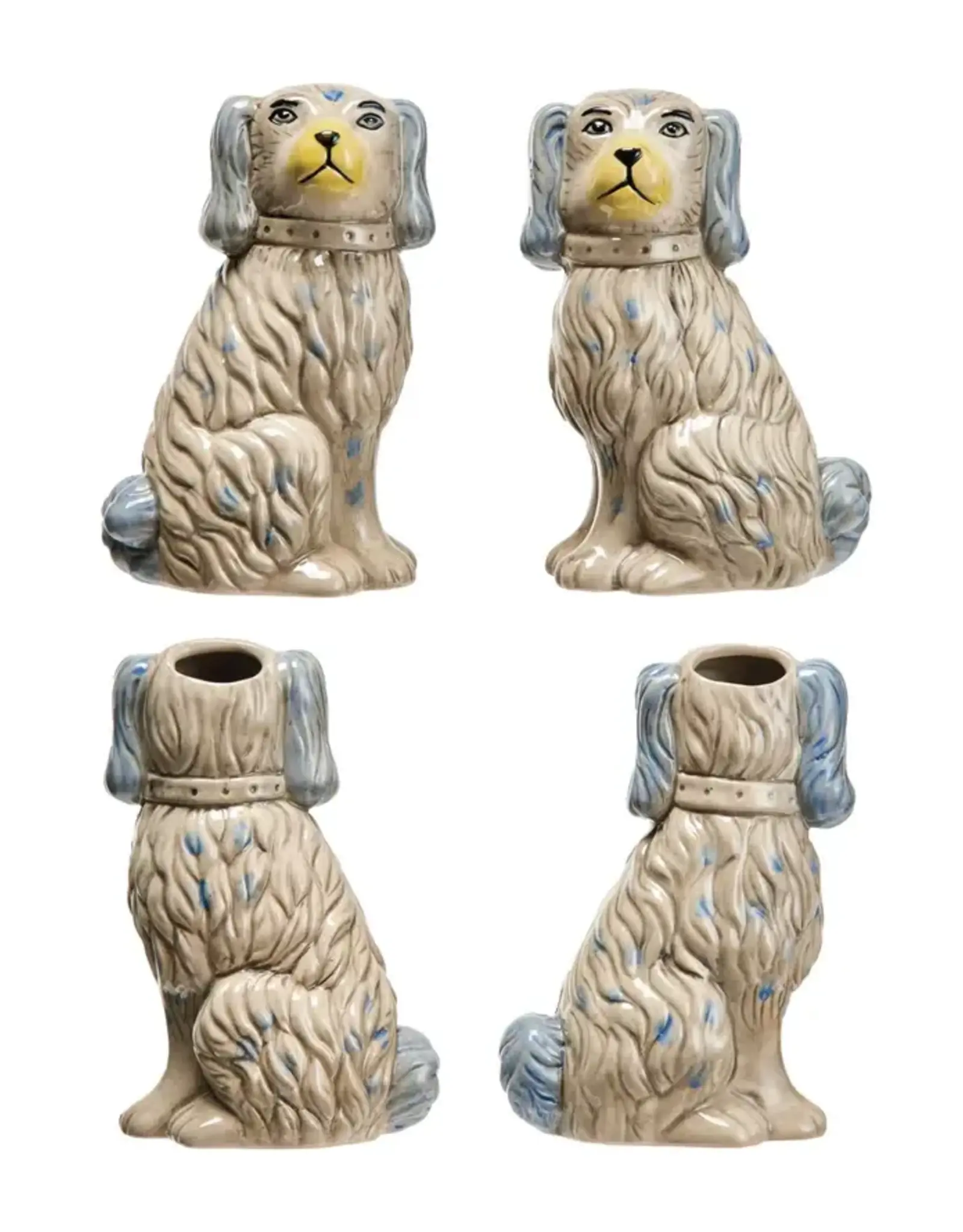 COP - Vase / Staffordshire Dog 8"