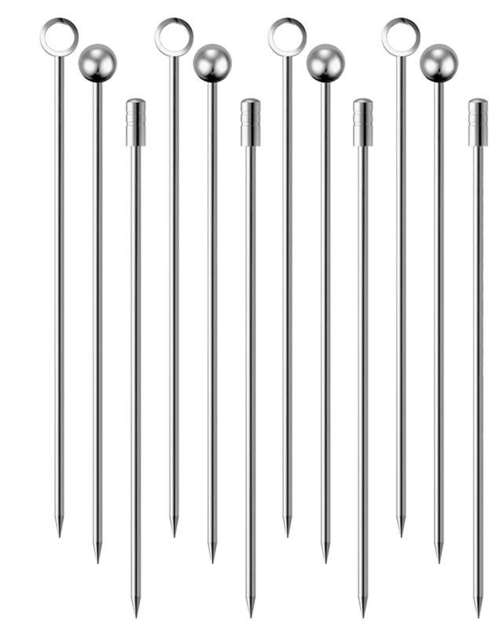 Cocktail Picks - Stainless Steel, Set of 12