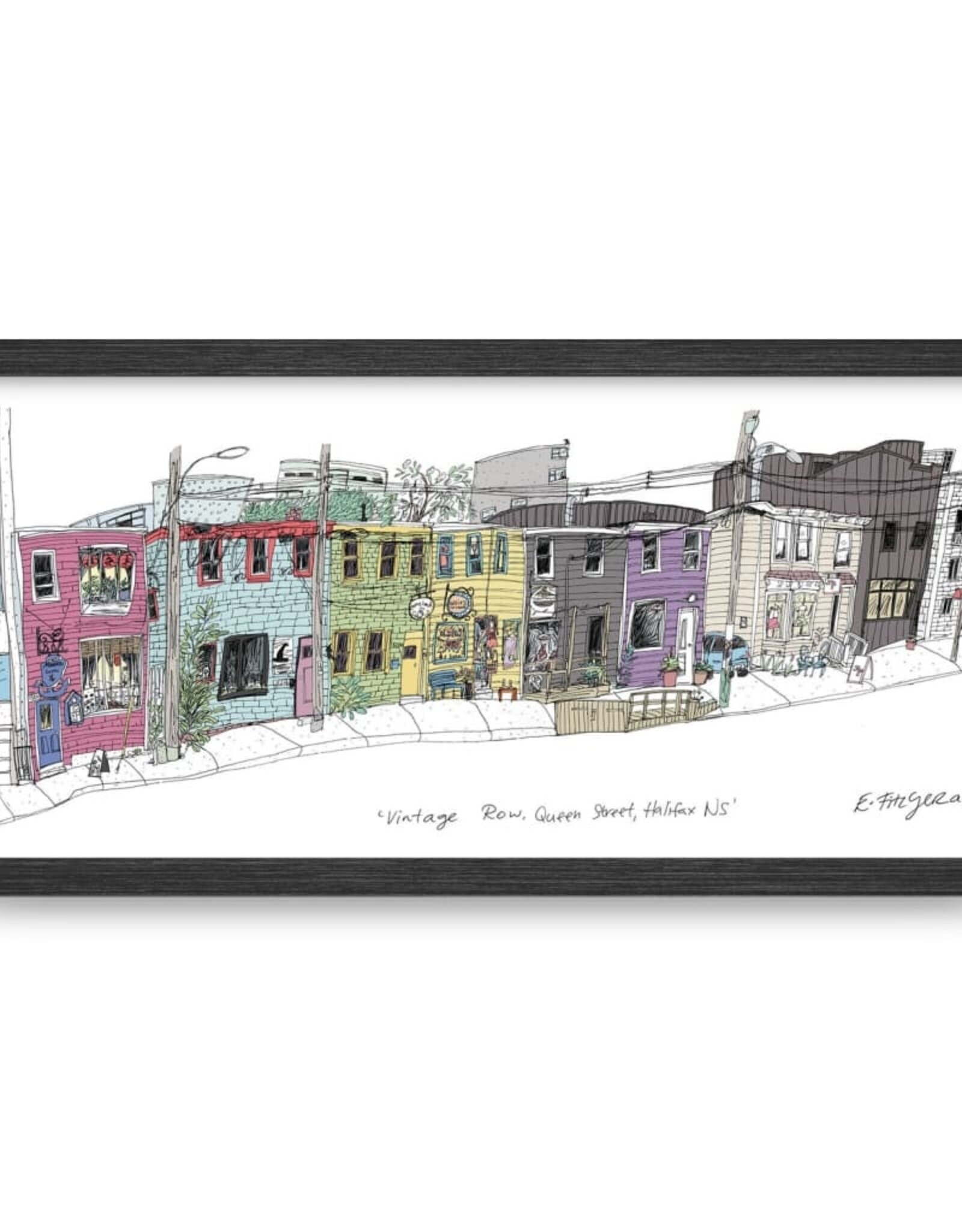 Emma Fitzgerald - Art Print, Vintage Row, 10 x 22"