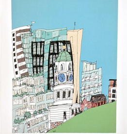 Emma Fitzgerald - Art Print, Town Clock, 8.5 x 11"