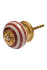 Knob - Red Stripe