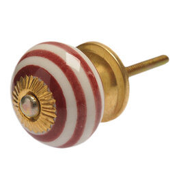 Knob - Red Stripe