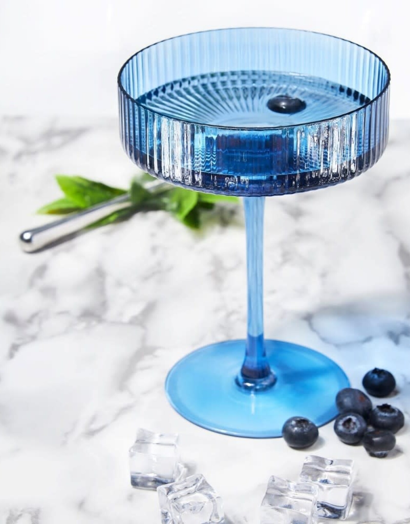 ICM - Cocktail Coupe / Ribbed Ocean, 10oz