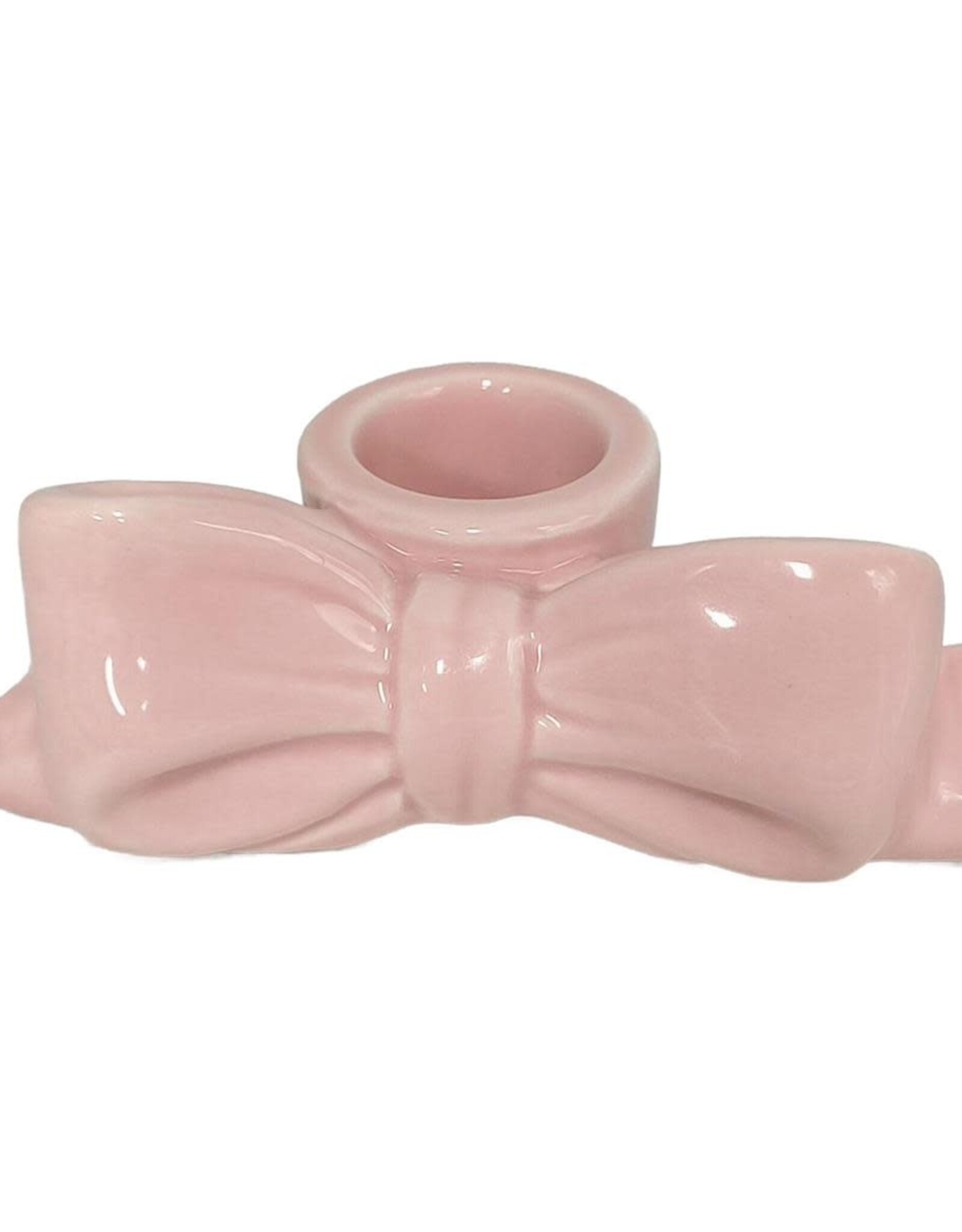Taper Candle Holder - Pink Bow