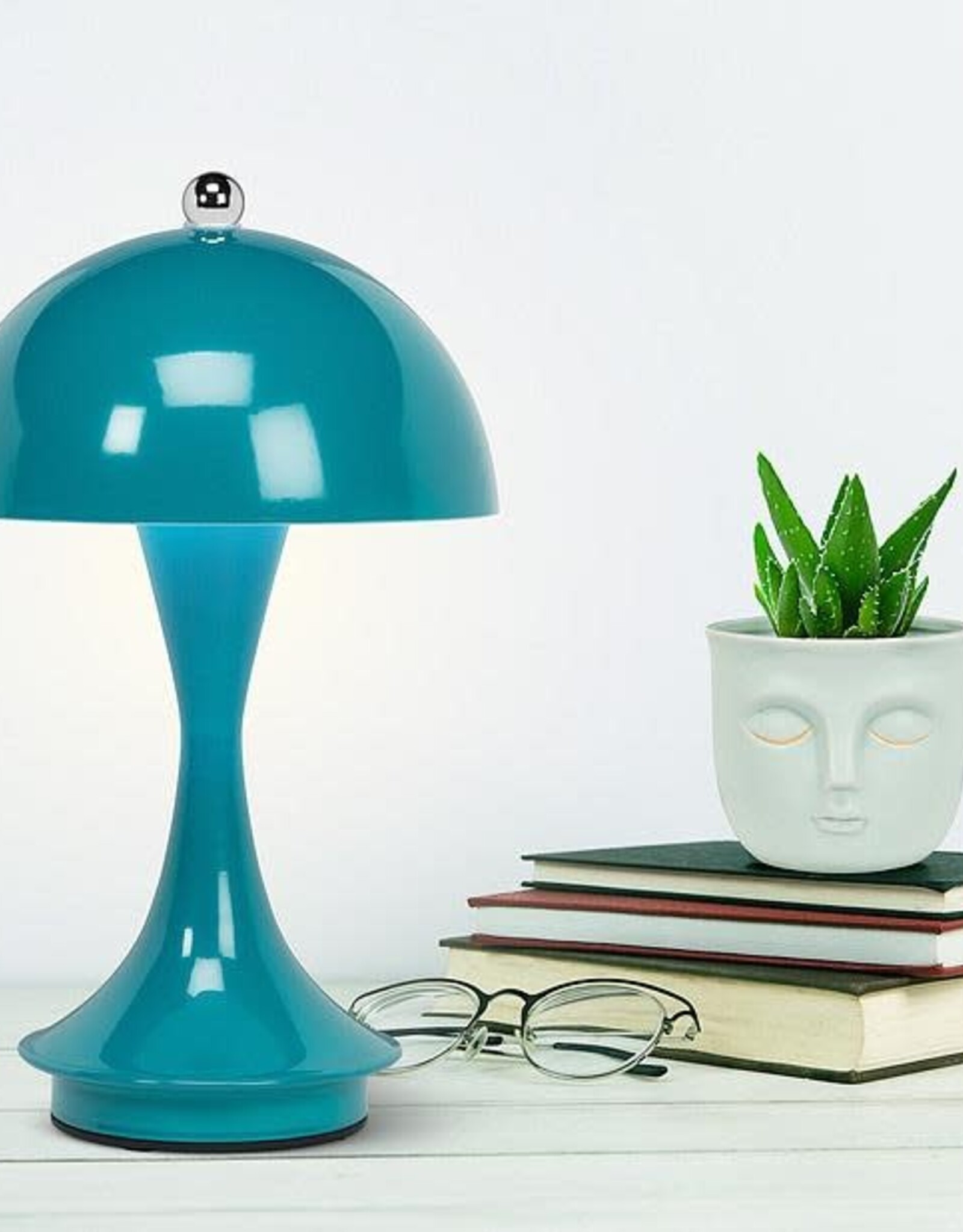 ATT - Dome Mushroom LED Lamp / Teal 10"