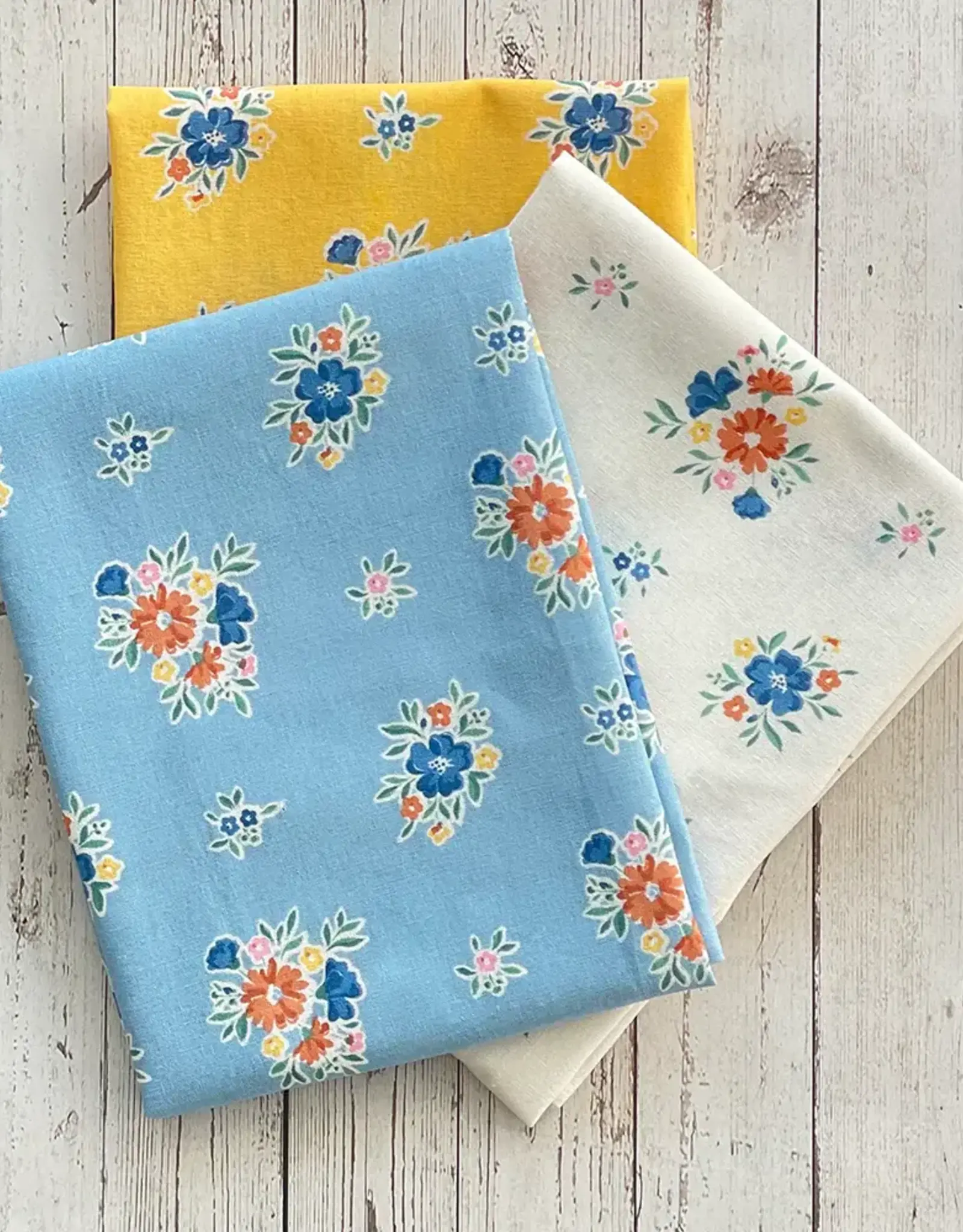 MNY - Tea Towel Floursack / Set of 3, Folk Flowers