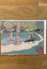 Emma Fitzgerald - Card / Reading in the Public Gardens, 4.25 x 5.5"