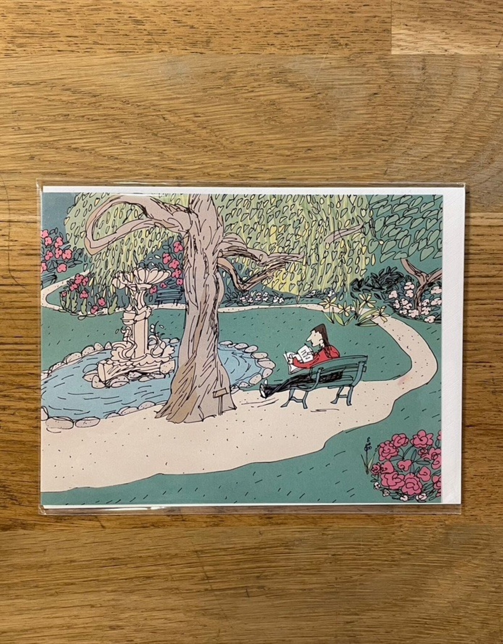 Emma Fitzgerald - Card / Reading in the Public Gardens, 4.25 x 5.5"