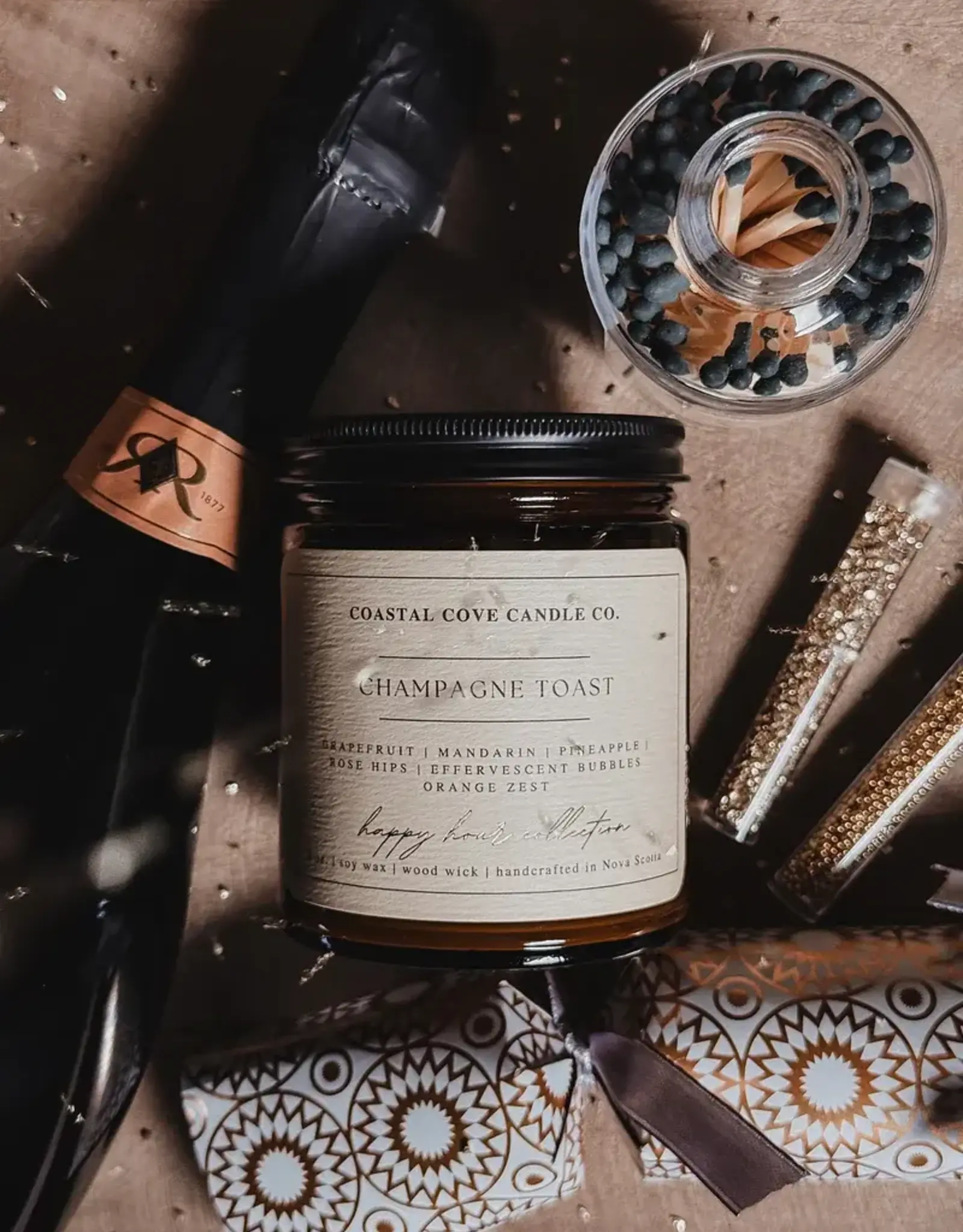 Coastal Cove - Soy Candle / Champagne Toast, 8oz