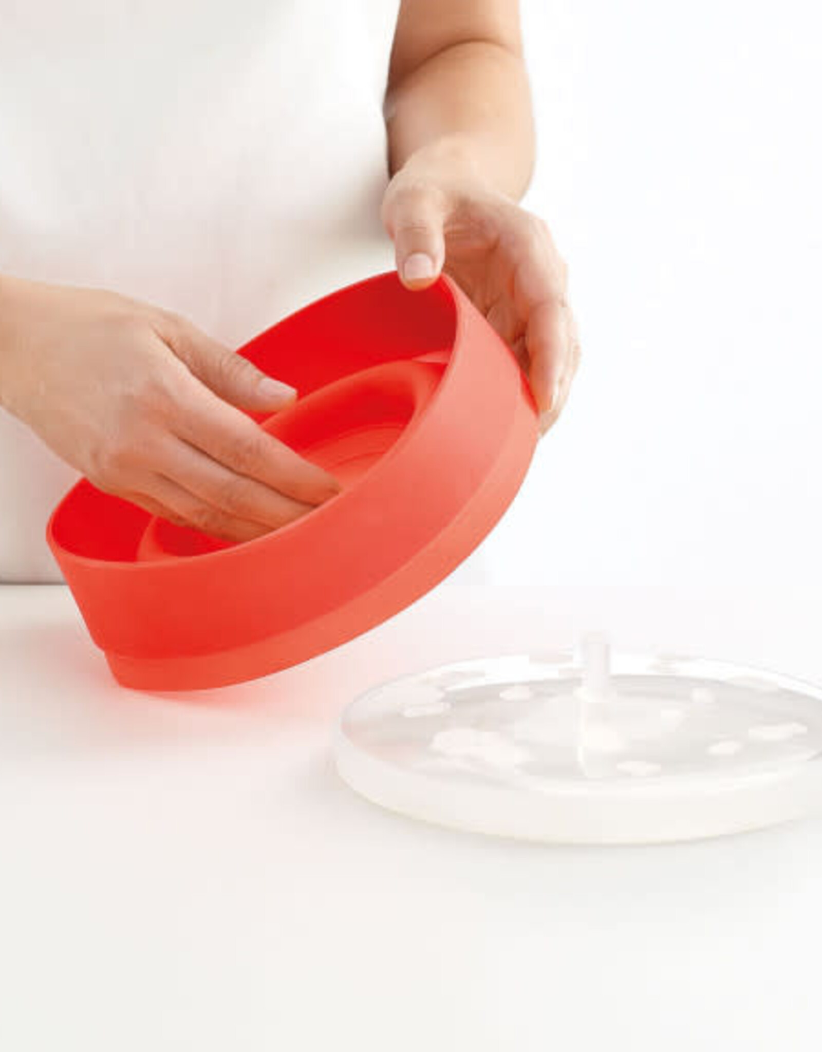 ICM - Silicone Microwave Popcorn Bowl / Red