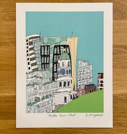 Emma Fitzgerald - Print / Town Clock, 8.5 x 11"