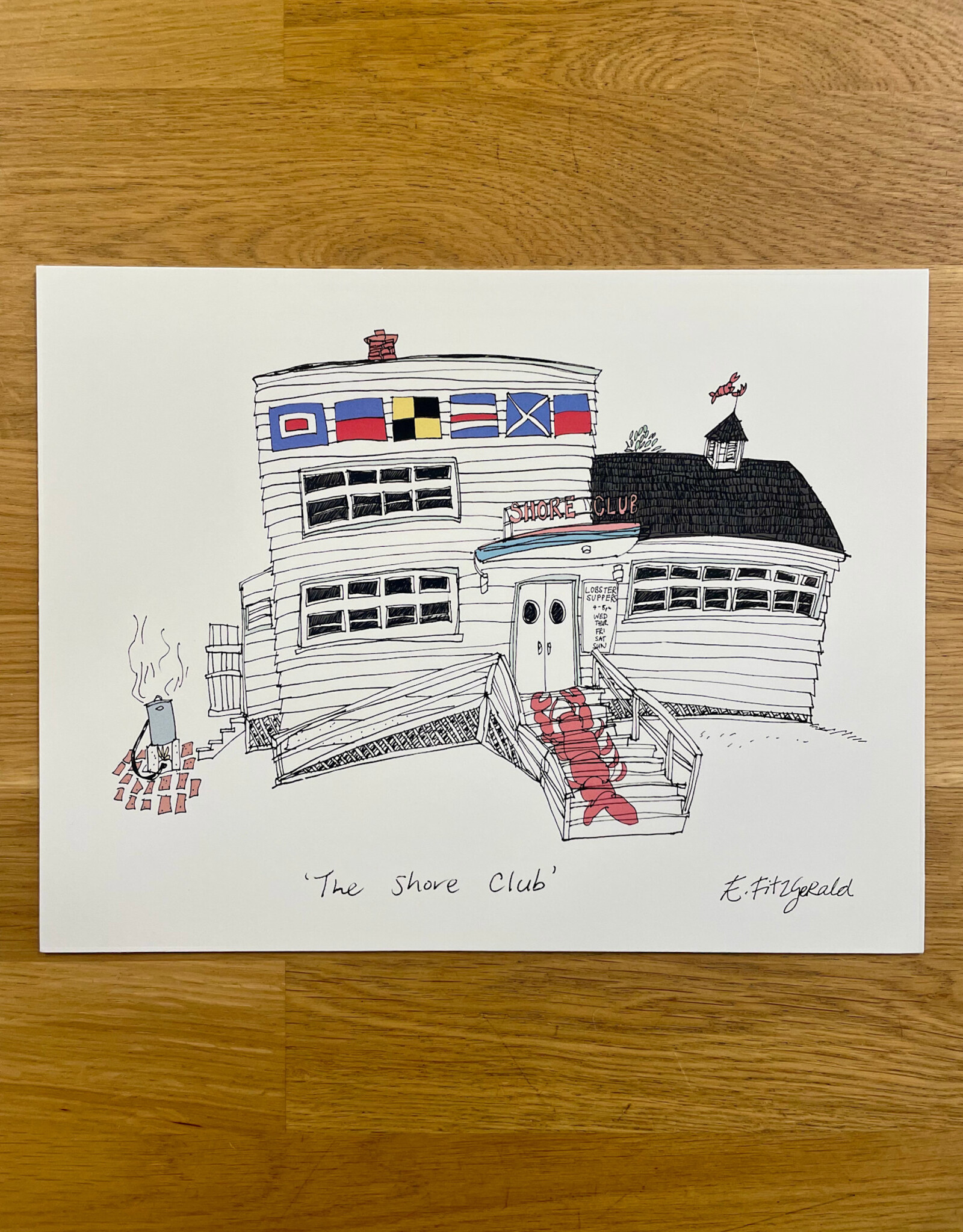 Emma Fitzgerald - Art Print, Shore Club, 8.5 x 11"