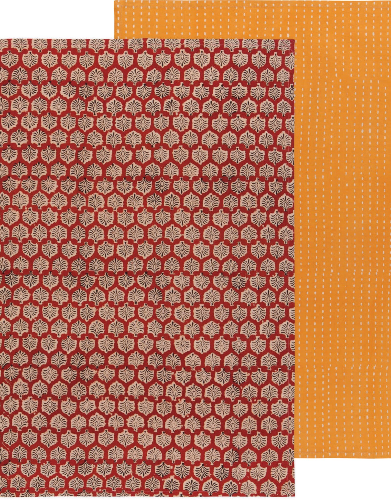 Tea Towel - Block Print, Autumn, Set of 2