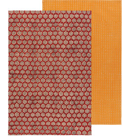 Tea Towel - Block Print, Autumn, Set of 2 Tea Towel - Block Print, Autumn, Set of 2