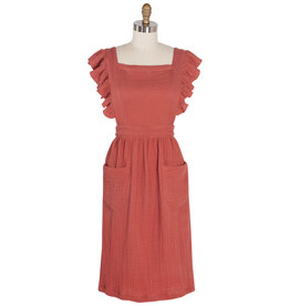 Apron - Ruffle, Clay Apron - Ruffle, Clay