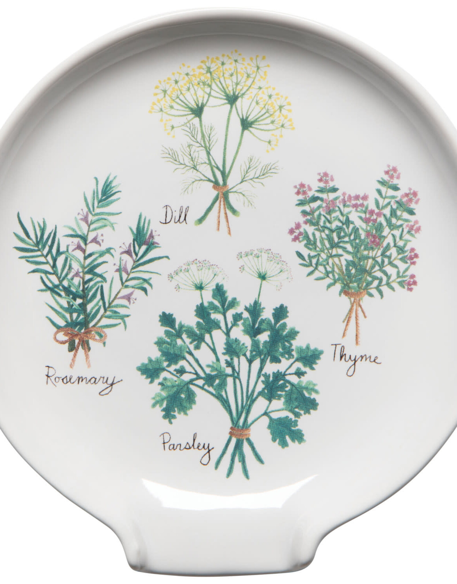 Spoon Rest - Porcelain Herbs