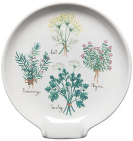 Spoon Rest - Porcelain Herbs